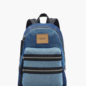 The Biker Colorblock Denim Large Backpack