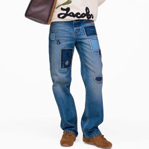 Patchwork Straight Jean