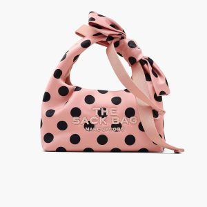 The Satin Dots Bow Mini Sack Bag
