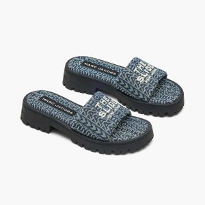 The Denim Monogram Lug Sole Slide