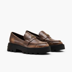 The Distressed Leather Frankie Loafer