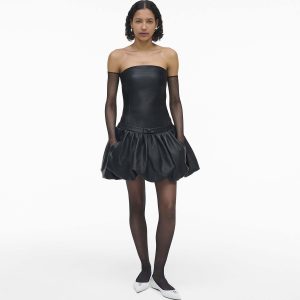 The Leather Bubble Dress