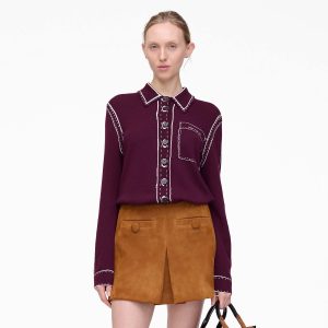 Trompe L'Oeil Knit Button Down