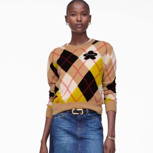 Preppy Daisy Argyle Crewneck