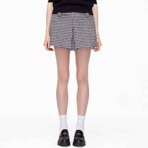 Gingham Tweed Mini Skirt