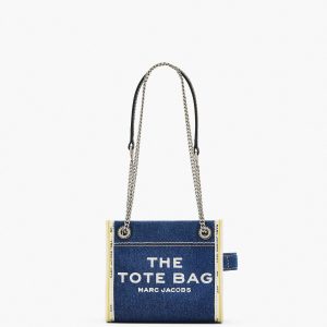 The Denim Chain Crossbody Tote Bag