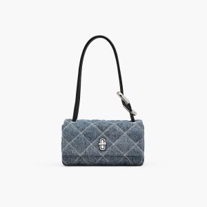 The Quilted Denim Mini Dual Shoulder Bag