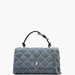 The Quilted Denim Dual Chain Shoulder Bag