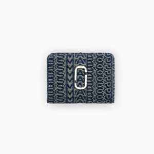 The Monogram Denim J Marc Mini Compact Wallet