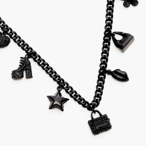 Mini Icon Pave Charm Necklace