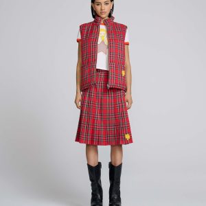 Tartan Puffer Vest